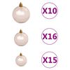 vidaXL Artificial Pre-lit Christmas Tree with Ball Set Red 210 cm PVC