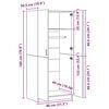 vidaXL Wardrobe White 80x52x180 cm Engineered Wood