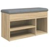 vidaXL Shoe Bench Sonoma Oak 82x32x45.5 cm Engineered Wood