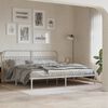 vidaXL Metal Bed Frame without Mattress with Headboard White 193x203cm