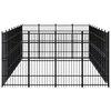 vidaXL Outdoor Dog Kennel Steel 29.49 m²