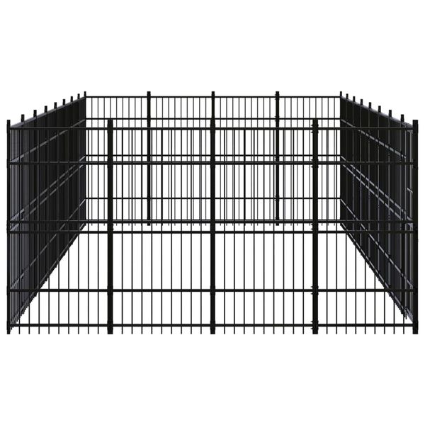vidaXL Outdoor Dog Kennel Steel 29.49 m²