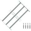 vidaXL Window grilles 500-650 mm Galvanized Steel Silver
