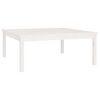 vidaXL Coffee Table White 100x100x40 cm Solid Wood Pine