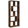 vidaXL Room Divider Bookcase Smoked Oak 67x25x161.5 cm Engineered Wood