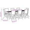 vidaXL 9 Piece Garden Dining Set Solid Wood Acacia and Textilene
