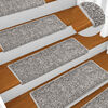 vidaXL Stair Mats 30 pcs 65x21x4 cm Grey Rectangular Edge
