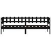 vidaXL Day Bed without Mattress Black 90x190 cm Single Solid Wood Pine