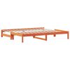 vidaXL Day Bed with Trundle without Mattress Wax Brown 90x190 cm Single