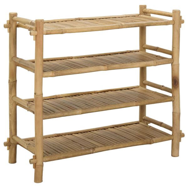 vidaXL Shoe Rack with Shelf Natural 4-tier Bamboo