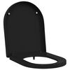 vidaXL Toilet Seat Adjustable Black 48 x 36.5 x 4.5 cm Polypropylene