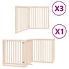 vidaXL Dog Gate with Door Foldable 10 Panels 800 cm Poplar Wood