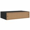 vidaXL Wall-mounted Drawer Shelf Black 40x23.5x10cm MDF