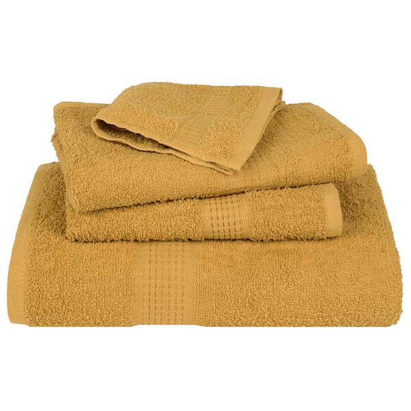 vidaXL 6 Piece Towel Set "FROGN" Gold 360 gsm