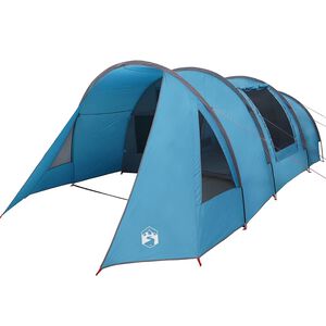 vidaXL Tunnel Tent 4-Person 4-Person Blue and Grey