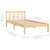 vidaXL Bed Frame without Mattress Solid Wood Single