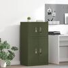 vidaXL Storage Cabinet Olive Green 60 x 40 x 40 cm Steel