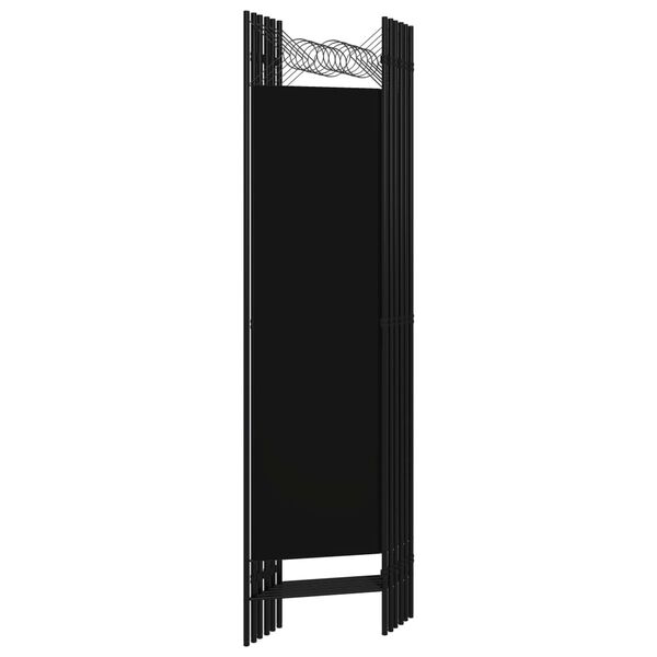 vidaXL 6-Panel Room Divider Black 240x180 cm