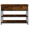vidaXL Shoe Bench Smoked Oak 70x42.5x50 cm Engineered Wood