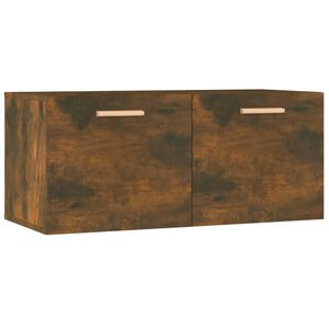 vidaXL Wall Cabinet Smoked Oak 80x35x36.5 cm Engineered Wood