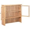 vidaXL Desk Hutch 110x33.5x105 cm Solid Oak Wood
