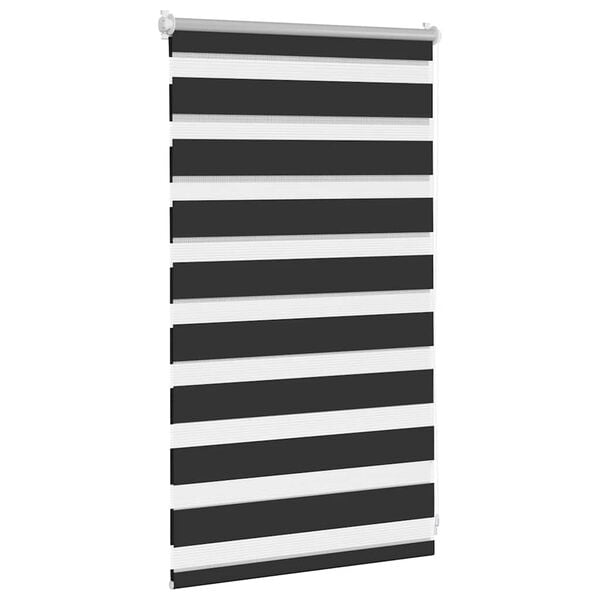 vidaXL Zebra blind 50.9x100 cm Fabric Width 46.7 cm black