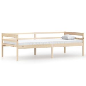 vidaXL Bed Frame without Mattress Solid Pinewood 90x200 cm