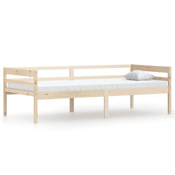vidaXL Bed Frame without Mattress Solid Pinewood 90x200 cm