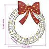 vidaXL Wreath with 60 LEDs Warm white 75 cm Rattan