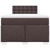 vidaXL Box Spring Bed with Mattress Dark Brown 120x190 cm Fabric