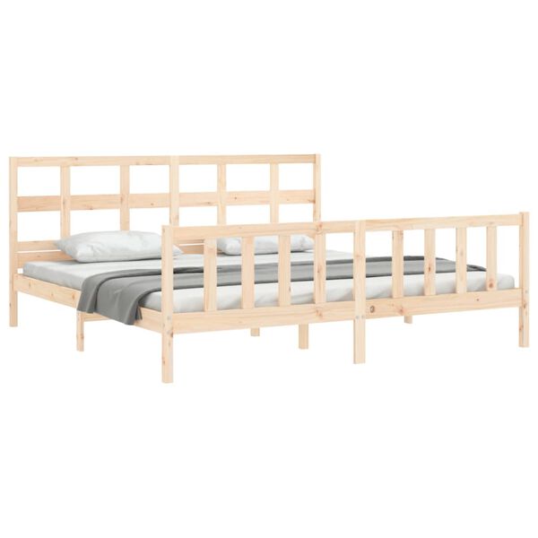vidaXL Bed Frame without Mattress 200x200 cm Solid Wood Pine