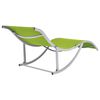 vidaXL Folding Sun Loungers 2 pcs Green Textilene
