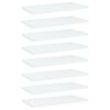vidaXL Bookshelf Boards 8 pcs White 40x20x1,5 cm Engineered Wood
