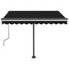 vidaXL Manual Retractable Awning with LED 350x250 cm Anthracite