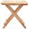 vidaXL Foldable Side Table Solid Walnut Wood 50x50x49 cm