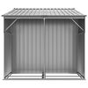 vidaXL Garden Shed Grey 277x192.5x179 cm Galvanised Steel