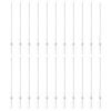 vidaXL Embedded Fence Post 22 pcs Silver 160 cm Powder-Coated Steel