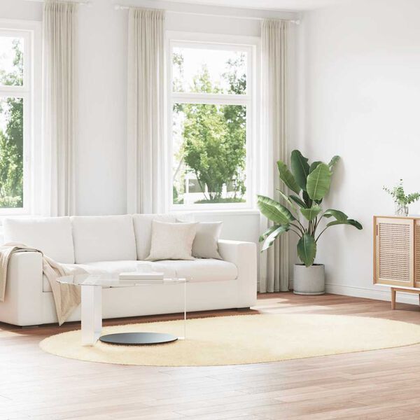 vidaXL Shaggy Rug High Pile NAVARRA Cream 300x200 cm Polyester