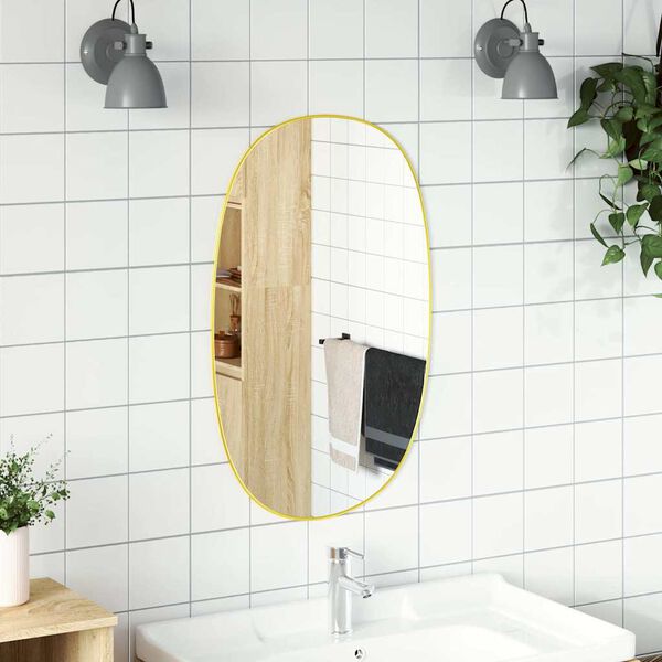 vidaXL Wall Mirror Gold 80x50 cm