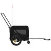 vidaXL Pet Bike Trailer Black Oxford Fabric and Iron