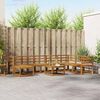 vidaXL Outdoor Sofa Set 9 pcs Natural Solid Acacia Wood