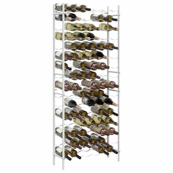 vidaXL Wine Rack for 96 Bottles White Metal
