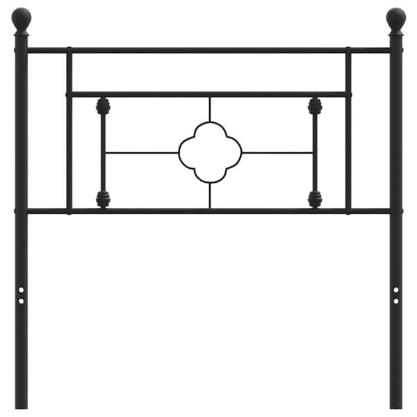vidaXL Metal Replace Headboard Black 100 cm