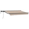 vidaXL Manual Awning Frame with LEDs Beige and Anthracite 3.5 x 2 m