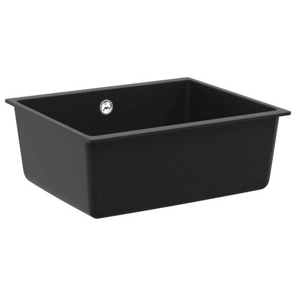 vidaXL Sink Black 530 x 460 mm 80% Quartz and 20% Resin