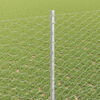 vidaXL Fence with Post Silver 1.4 x 25 m Steel