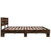 vidaXL Bed Frame without Mattress Smoked Oak 200x200 cm