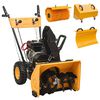 vidaXL Petrol-powered 4-in-1 Snow Thrower and Sweeper Set 6,5HP