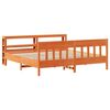 vidaXL Bed Frame without Mattress Wax Brown 200x200 cm Solid Wood Pine