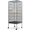 vidaXL Bird Cage | Black | Steel | Large | Durable | Bird Cage | Rectangular